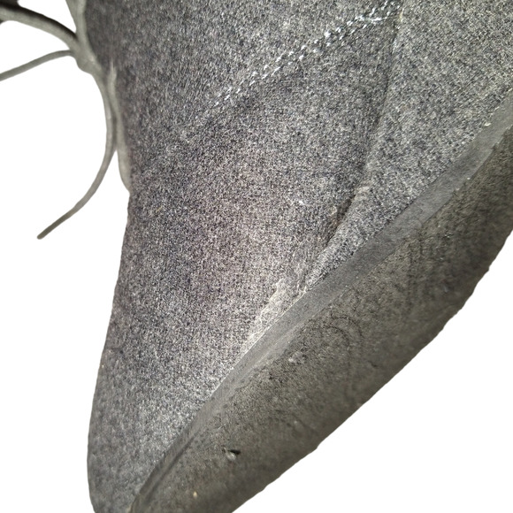 Marbella Gray Wedge Ankle Boots Size 7.5 Brooke Booties Lace up - Picture 4 of 6